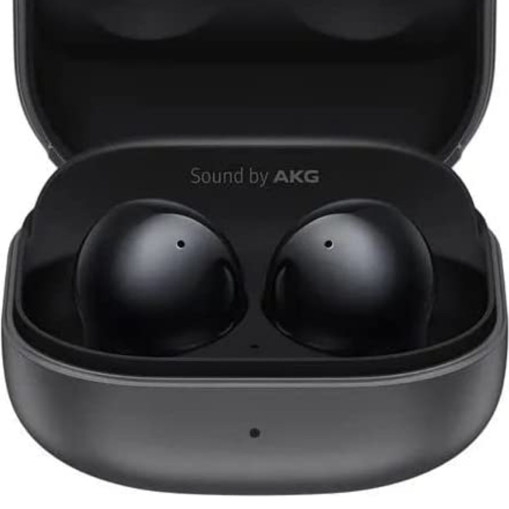 Samsung earbuds with charging cord.